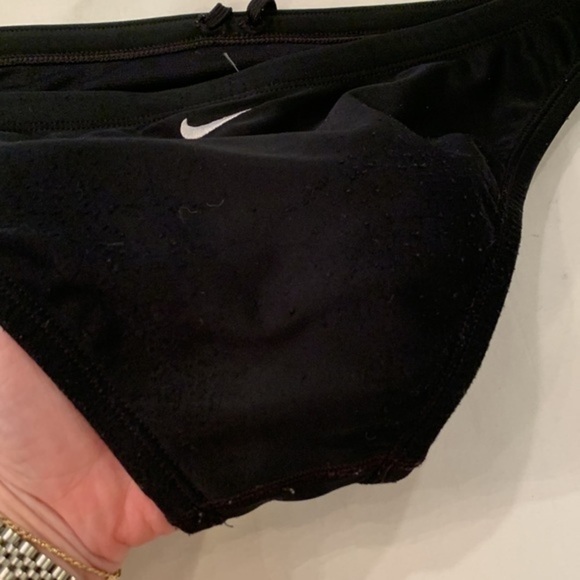 Nike simple draw string black bikini bottoms - Picture 3 of 7